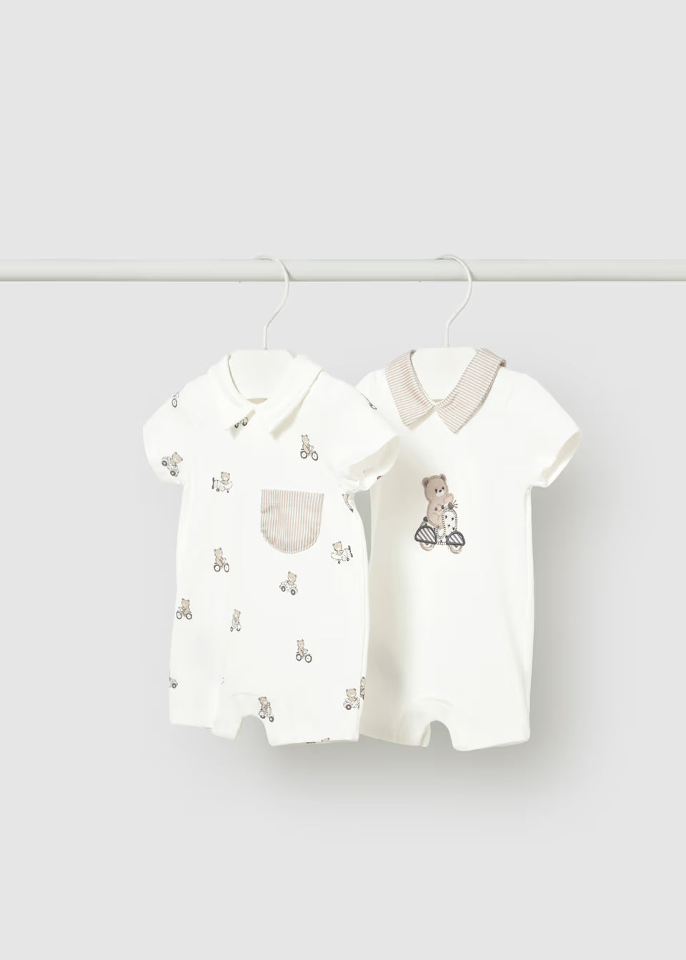 Mayoral Boy's Teddy Romper 2 Pack