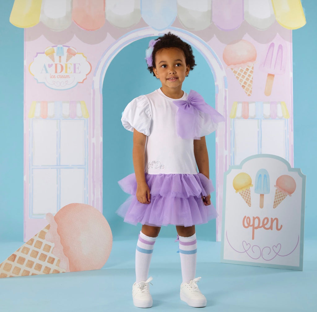 A Dee Sparkle Lilac Tulle Dress