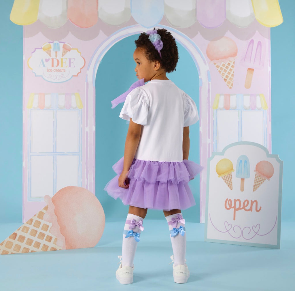 A Dee Sparkle Lilac Tulle Dress