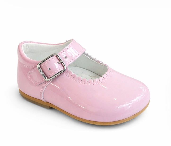 Andanines Dusky Pink Mary Jane Patent Leather Shoes