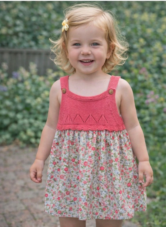 Sardon Coral Strawberry Knit Dress