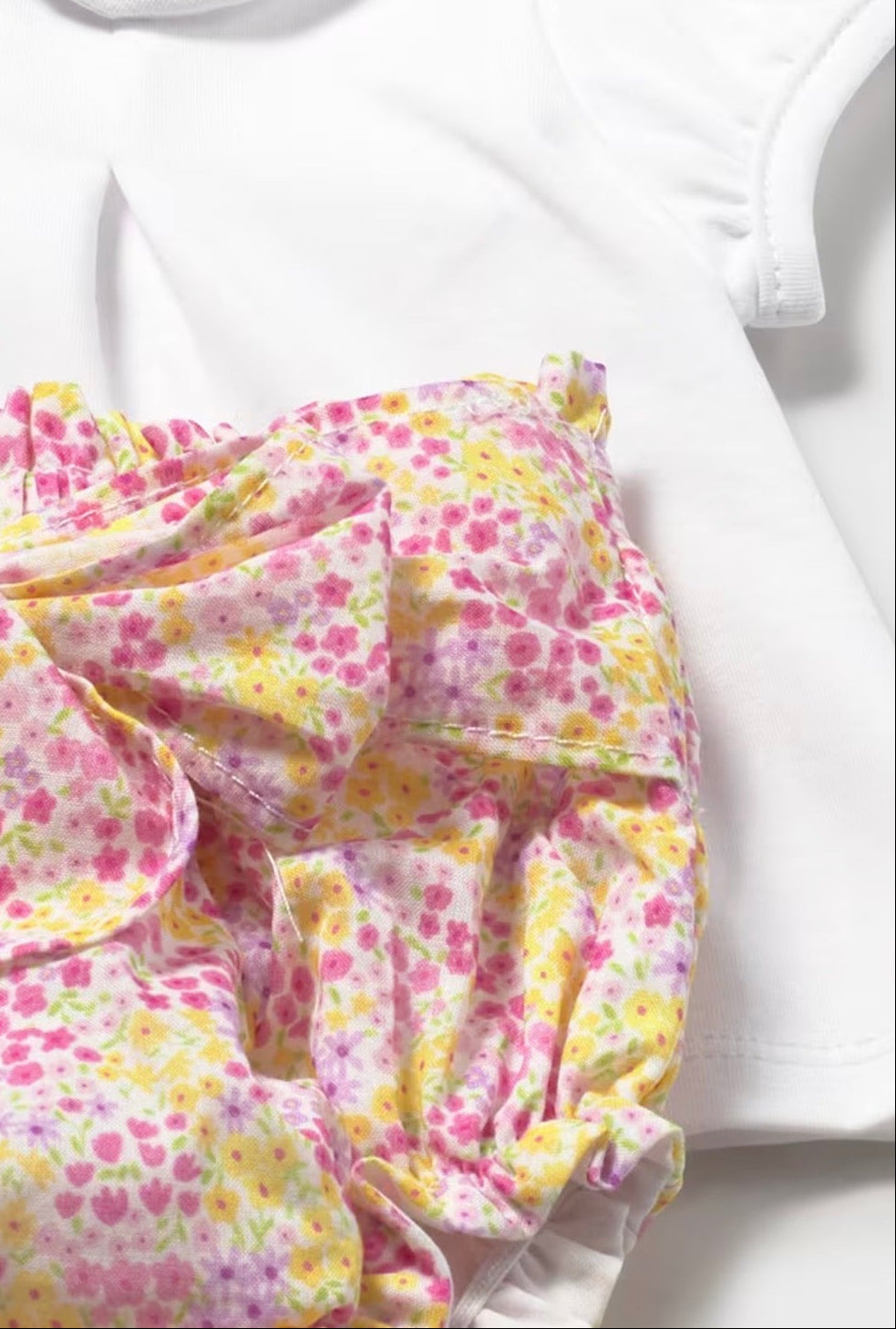 Mayoral Floral 3 PC Jam Pants Set with Lemon Cardigan