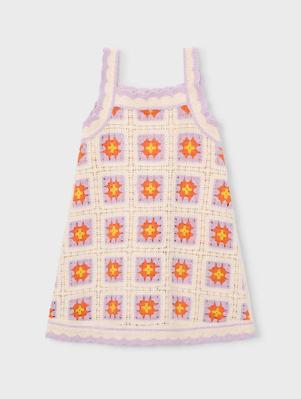 Mayoral Lilac Crochet Dress