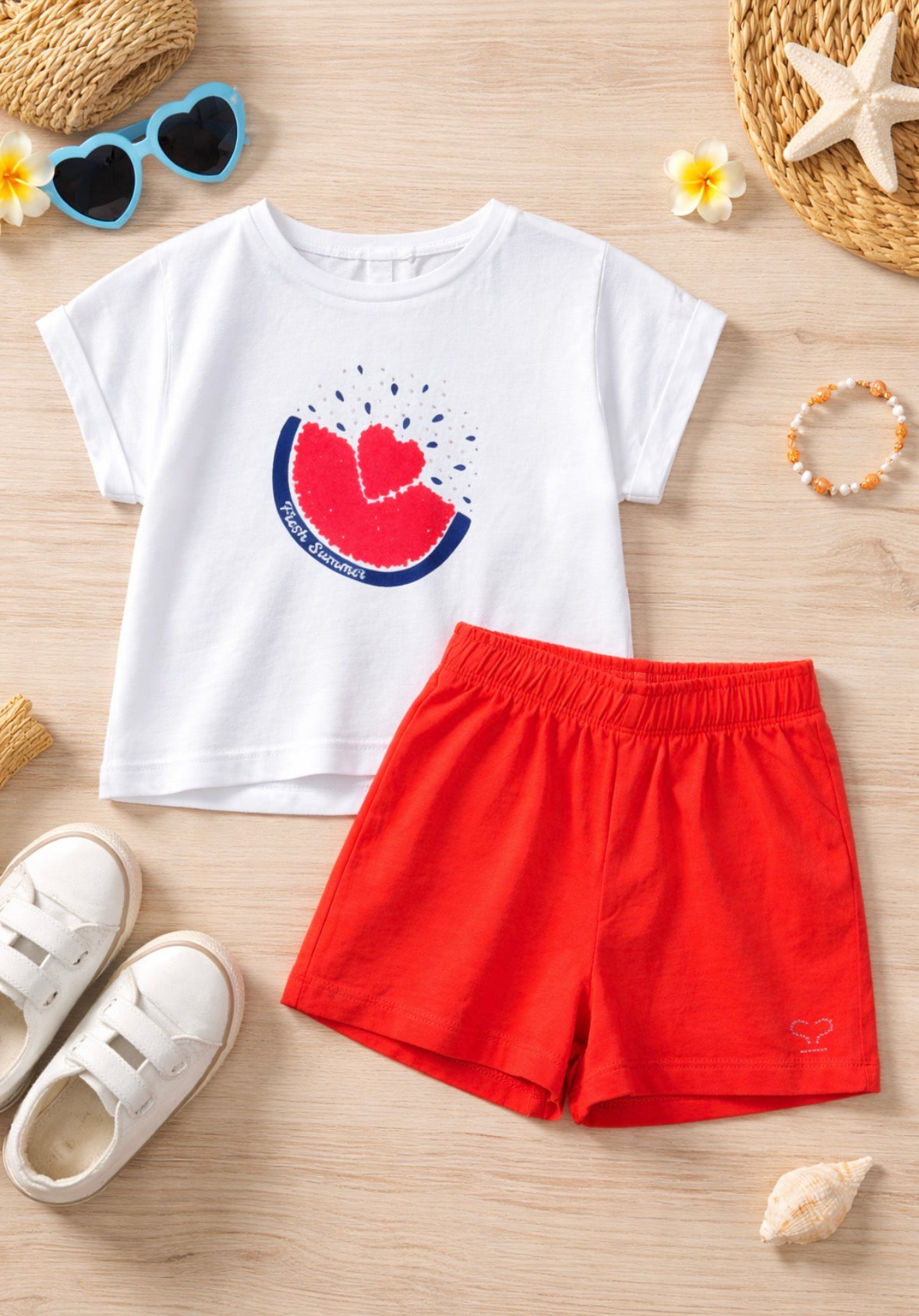 Sarabanda Watermelon Shorts Set