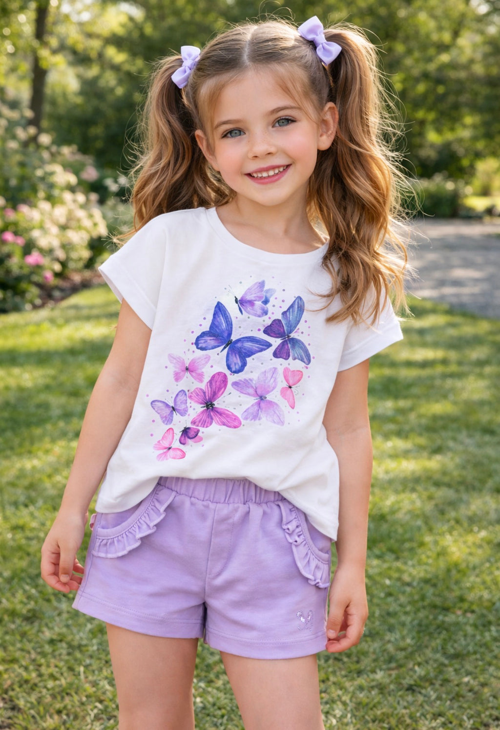 Sarabanda Butterfly Shorts Set