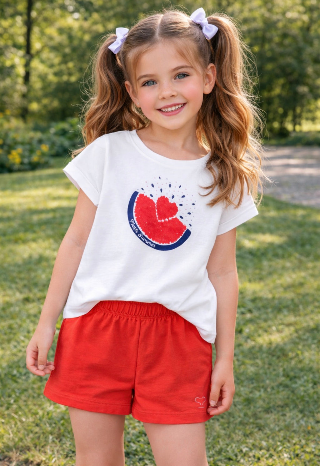 Sarabanda Watermelon Shorts Set