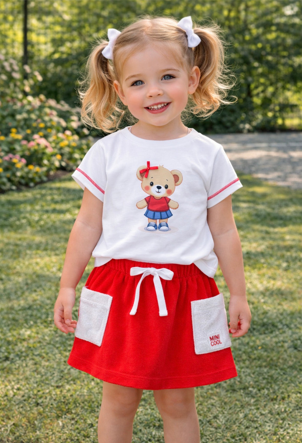 Sarabanda Minibanda Bear Skirt Set