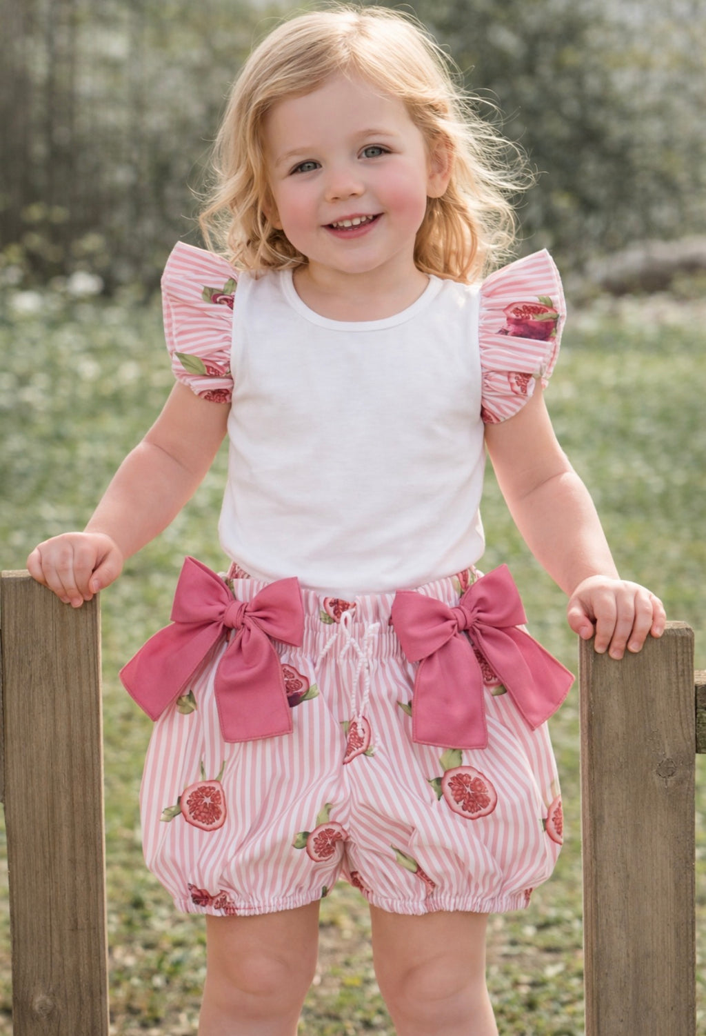 Meia Pata Bubble Pomegranate T-shirt and Shorts Set