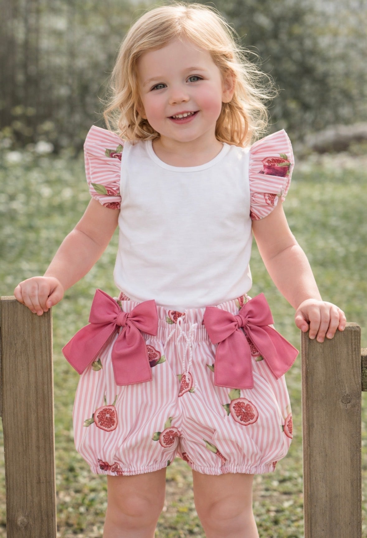Meia Pata Bubble Pomegranate T-shirt and Shorts Set