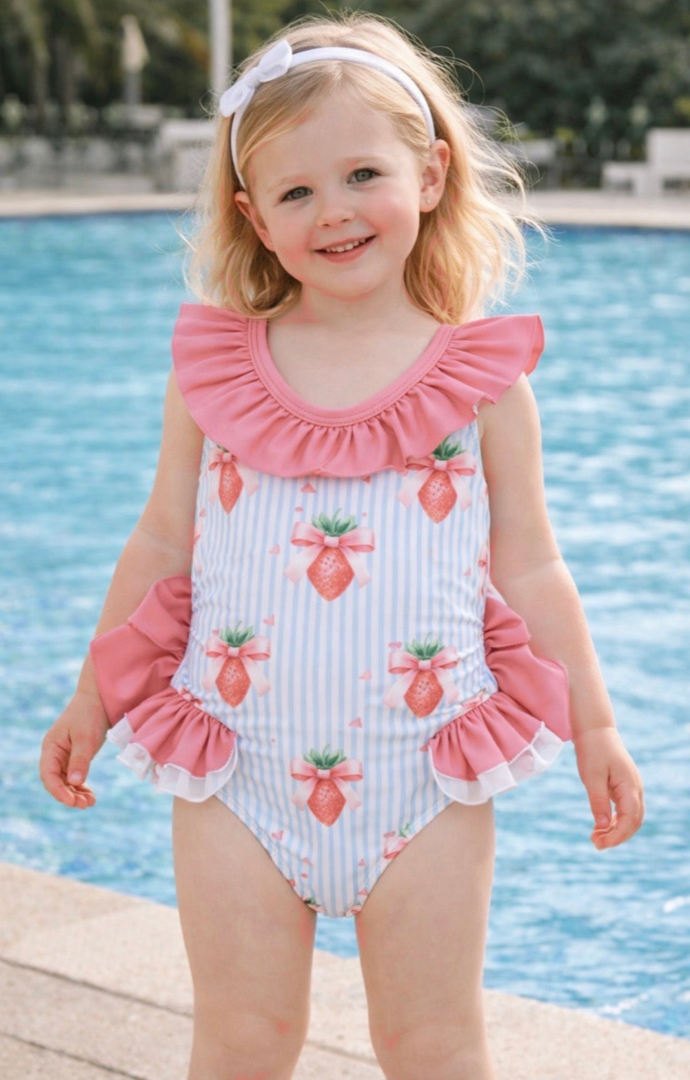 Meia Pata Bow Strawberry Barbados Swimsuit