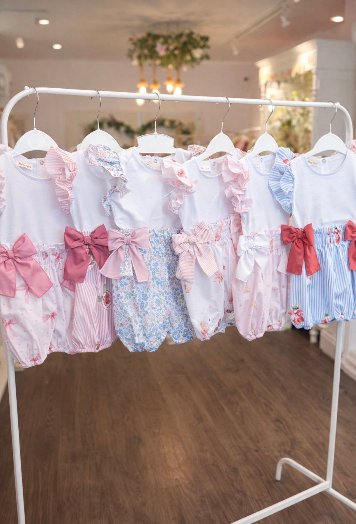 Meia Pata Bubble Pink Bow T-shirt and Shorts Set