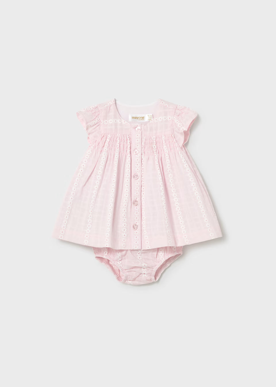 Mayoral Pink Daisy Chiffon Dress