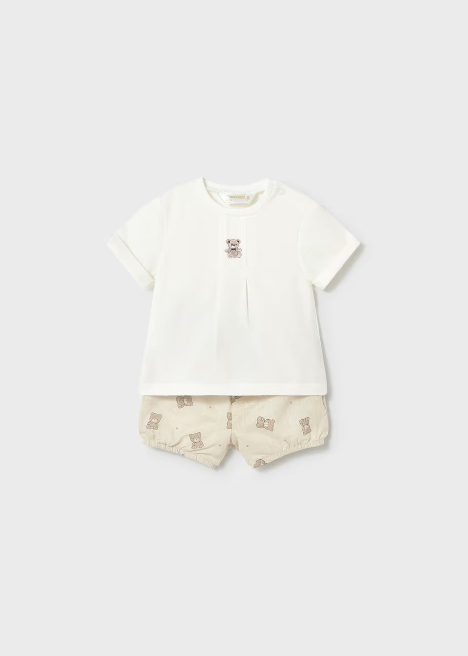 Mayoral Bear Print Short Set