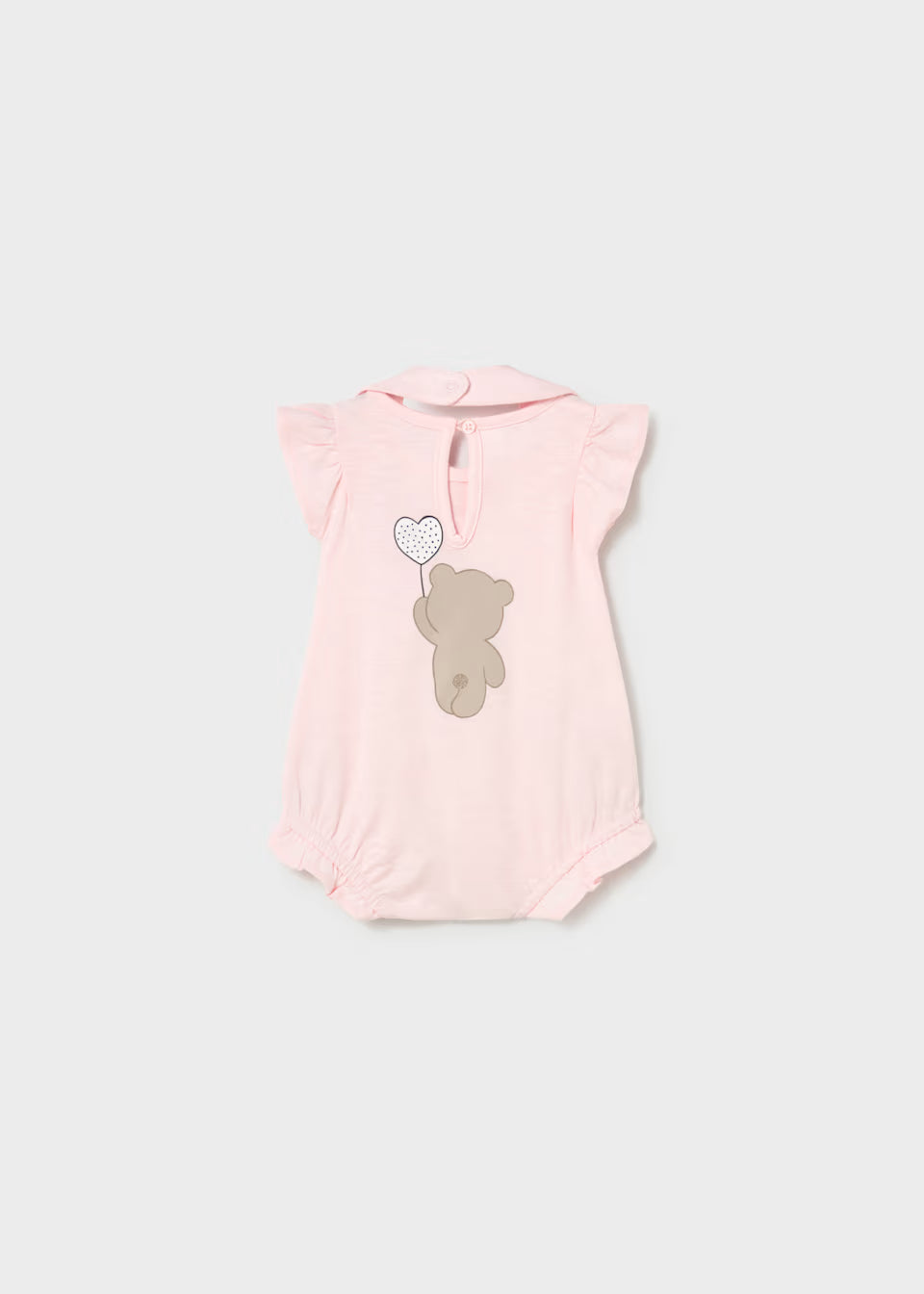 Mayoral 2pc Pink Bear Romper and Bib
