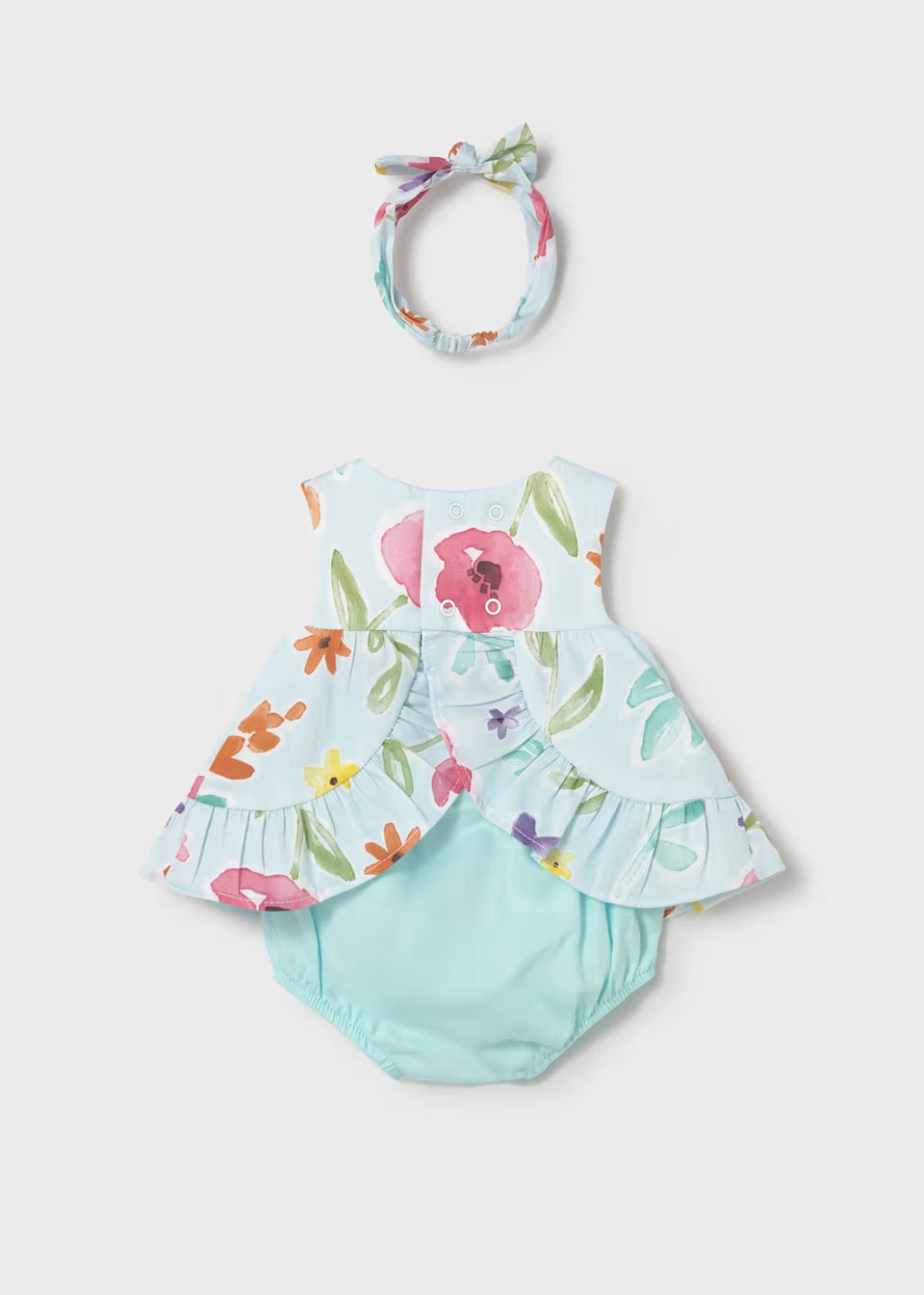 Mayoral Blue Floral Print Jam Pant Set